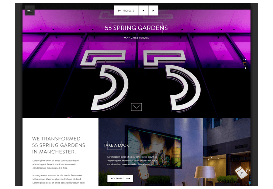 Panakotica created the website for construction company ARCO to present their services